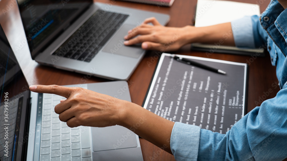 Programmer or software developer Typing New Lines of Code, coding ...