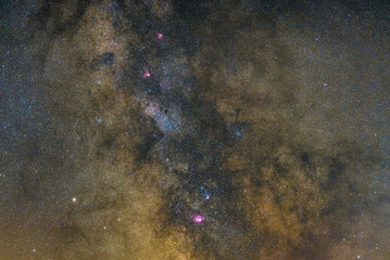 Wall Mural - The galactic center photographed from Gruenstadt in Germany.