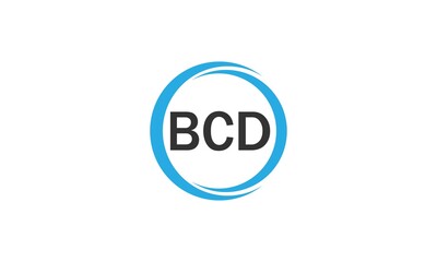 Wall Mural - Circle BCD Letter Logo Design.