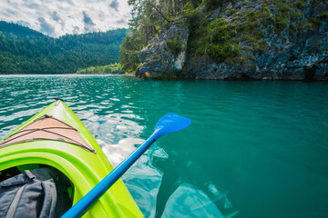  Turquoise Mountain Lake Kayaking