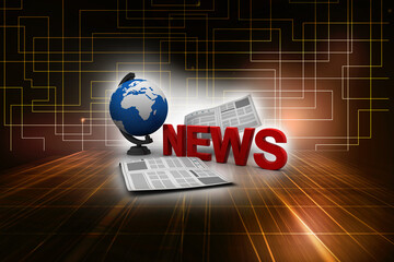 3d illustration global News 