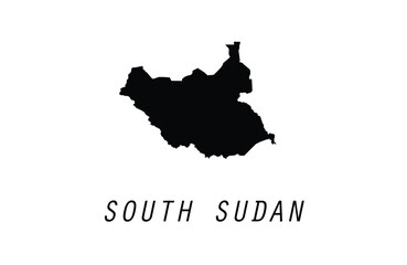 Wall Mural - South Sudan map vector illustration