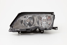 Car Spare Part Headlights On White Background