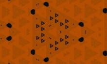 Orange Black Triangular Kaleidoscope Patterned Background For Wallpapers