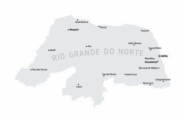 Wall Mural - Rio Grande do Norte State map