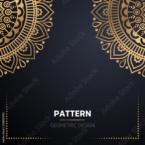 luxury ornamental mandala design background Canvas Print