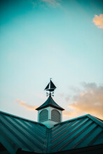 Church Steeple With Blue Sky