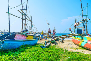 Poster - Walk among oruwa canoes, Hikkaduwa, Sri Lanka