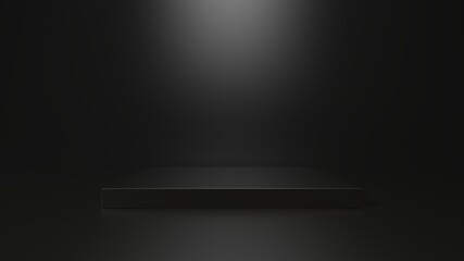 Wall Mural - Empty podium or pedestal display on white background with stand concept. Blank product shelf standing backdrop. 3D rendering