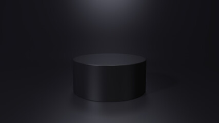 Wall Mural - Empty podium or pedestal display on white background with stand concept. Blank product shelf standing backdrop. 3D rendering