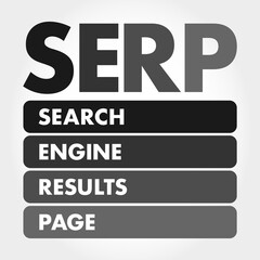 Wall Mural - SERP - Search Engine Results Page acronym, business concept background