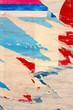 Old ripped torn posters grunge texture background creased crumpled paper backdrop placard surface / Urban street posters