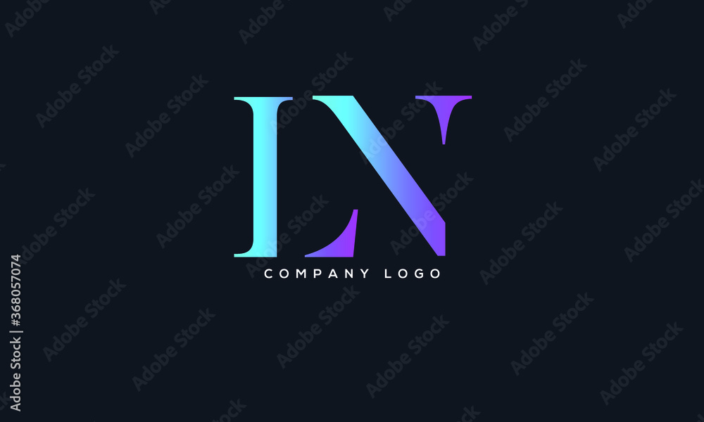 Creative and Minimalist Letter LN Logo Design Icon, Editable in Vector ...