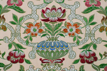 DESIGN- Traditional English Floral Wall Covering Details