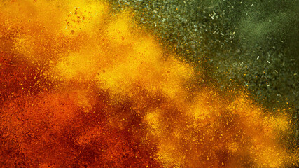 Wall Mural - Freeze motion of spice explosion