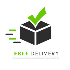 Poster - Free delivery vector logo