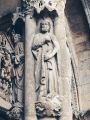 Canvas Print - Gothic cathedral of Leon, Castilla Leon, Spain.