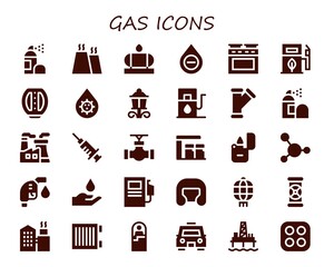 Poster - gas icon set