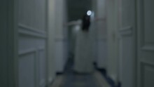 Phantom Of Possessed Woman In Corridor, Creepy Nightmare, Demonic Possession