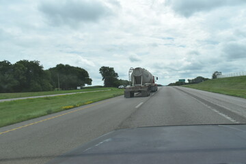 Canvas Print - Fuel Tanker Truck on a Highway