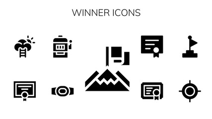 Wall Mural - winner icon set