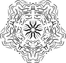 Mandala. Round Ornament Black White Pattern. Vintage Decorative Elements. Hand Drawn Background. Arabic, Islam, Indian. Vector Illustration