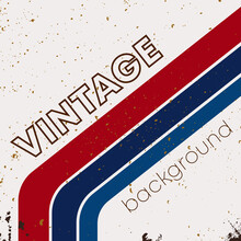 Retro Grunge Texture Background With Vintage Color Stripes. Vector Illustration