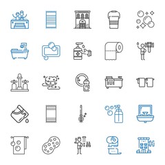 Poster - bath icons set