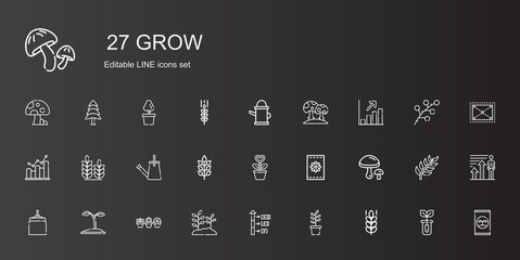 Poster - grow icons set