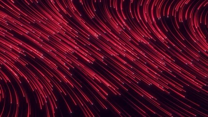 Wall Mural - futuristic stream of neon rays. particle trails background. communication and technology concept. se