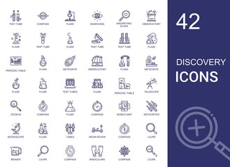 Wall Mural - discovery icons set