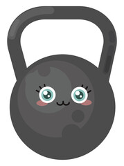 Wall Mural - Dumbbell, illustration, vector on white background