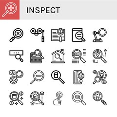 Wall Mural - inspect icon set