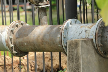 old rusty metal pipe