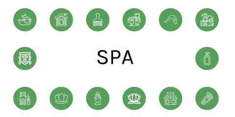 Wall Mural - spa icon set