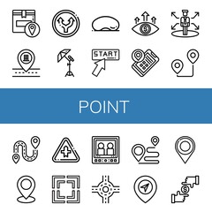 Sticker - point simple icons set