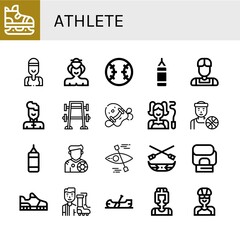 Canvas Print - athlete simple icons set