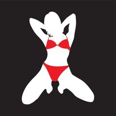 Sticker - woman in bikini