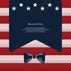 Canvas Print - memorial day background with text