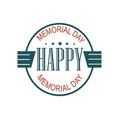 Canvas Print - memorial day label