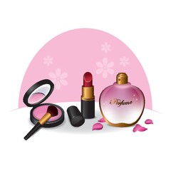 Wall Mural - set of beauty products