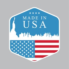 Wall Mural - made in usa label