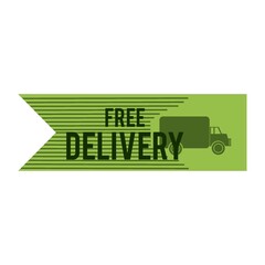 Poster - free delivery label