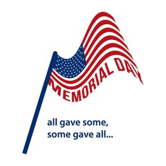 Wall Mural - memorial day label