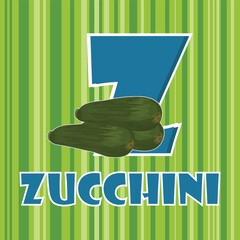 Sticker - z for zucchini