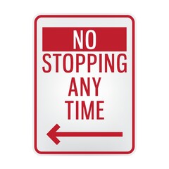 Sticker - no stopping signboard