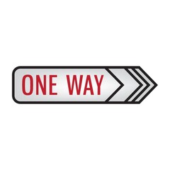 Sticker - one way signboard