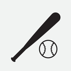 Sticker - baseball bat and ball