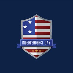 Wall Mural - usa independence day label