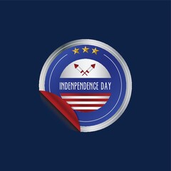 Wall Mural - usa independence day label